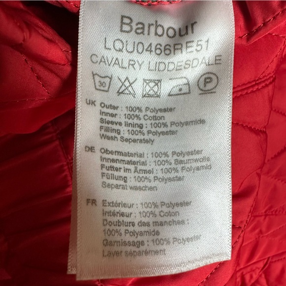 Barbour Cavalry Liddesdale Classic Tartan Red Quilted Jacket - Picture 14 of 16